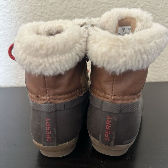 Sperry Alpine Saltwater Boots Duckboots Toddler  9m Brown/Black - Picture 4 of 8